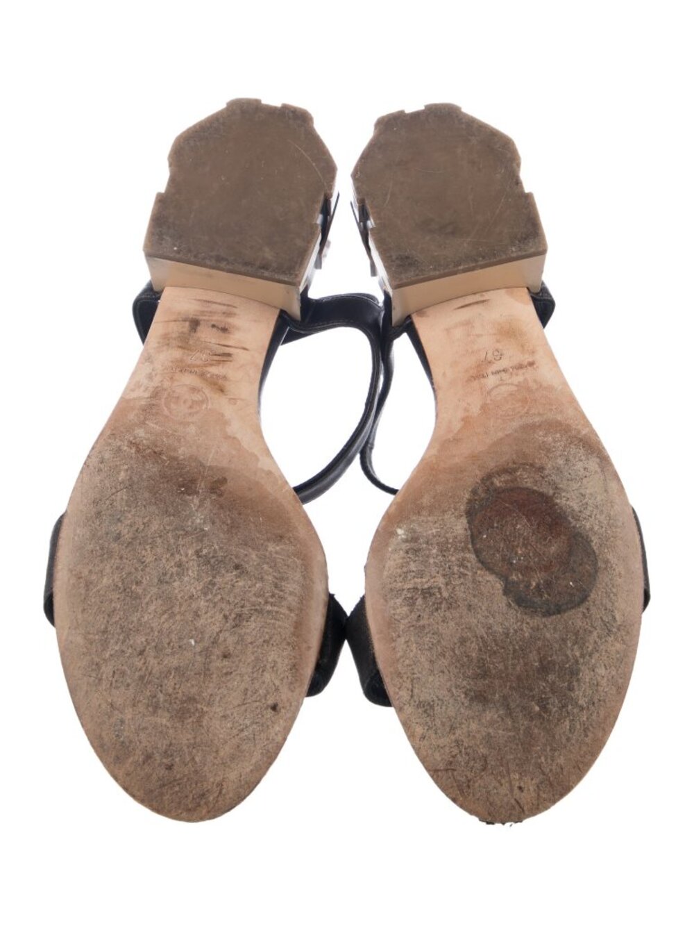 Chanel CC Logo Black Leather Slingback Sandals - Picture 5 of 5